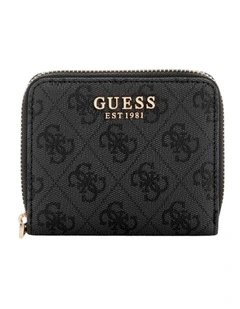 Laurel Small Zip Around Wallet in Black
