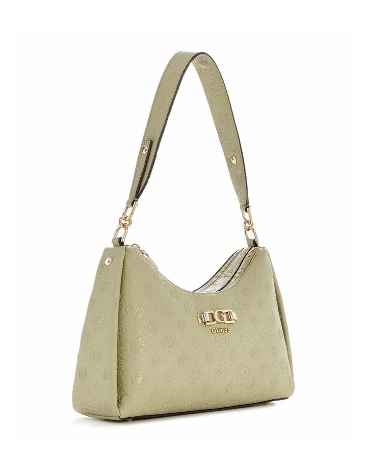 Anise Double Zip Shoulder Bag in Sage Logo image 2