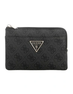 Laurel II Key Ring Pouch in Black Logo