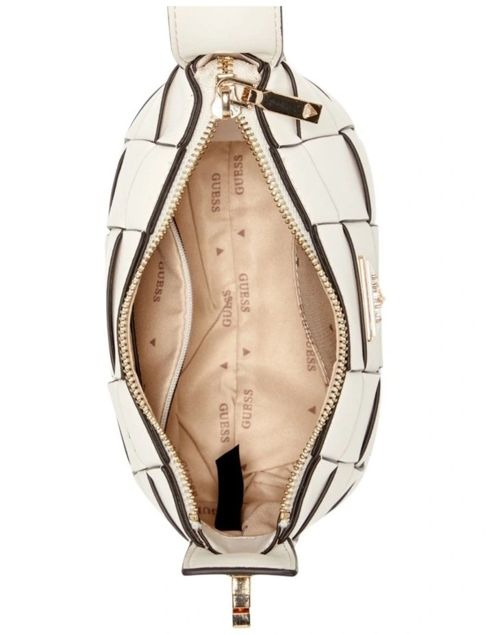 Maylee Mini Hobo Crossbody Bag in White image 5