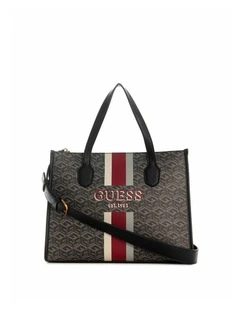 Silvana Small Tote Bag in Charcoal Logo