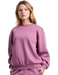 R Logo Fleece Womens Crew - Tulipwood