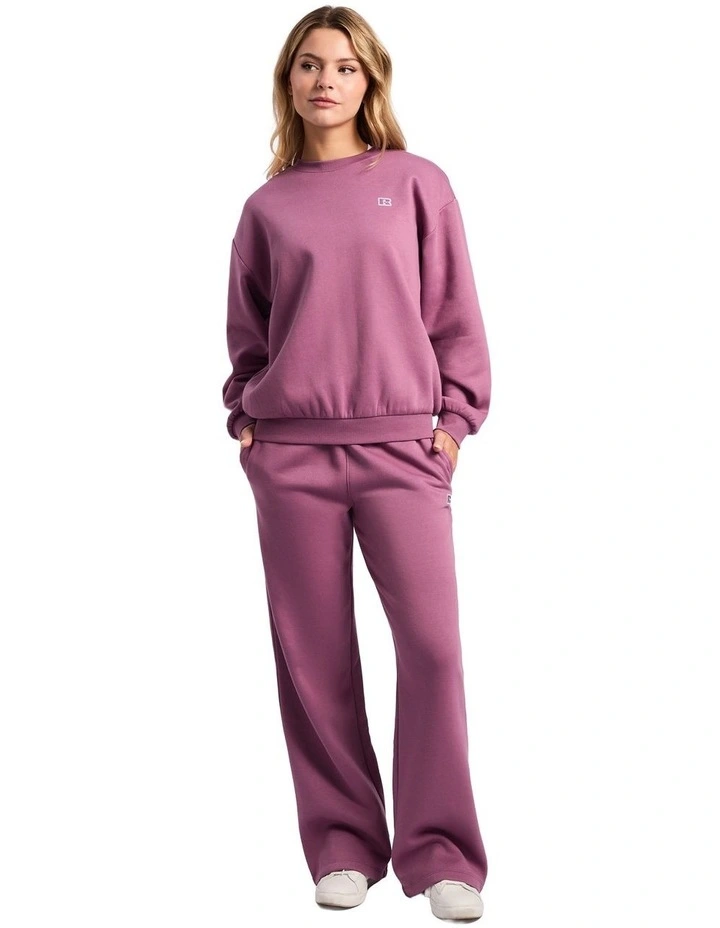 R Logo Fleece Womens Crew - Tulipwood image 4