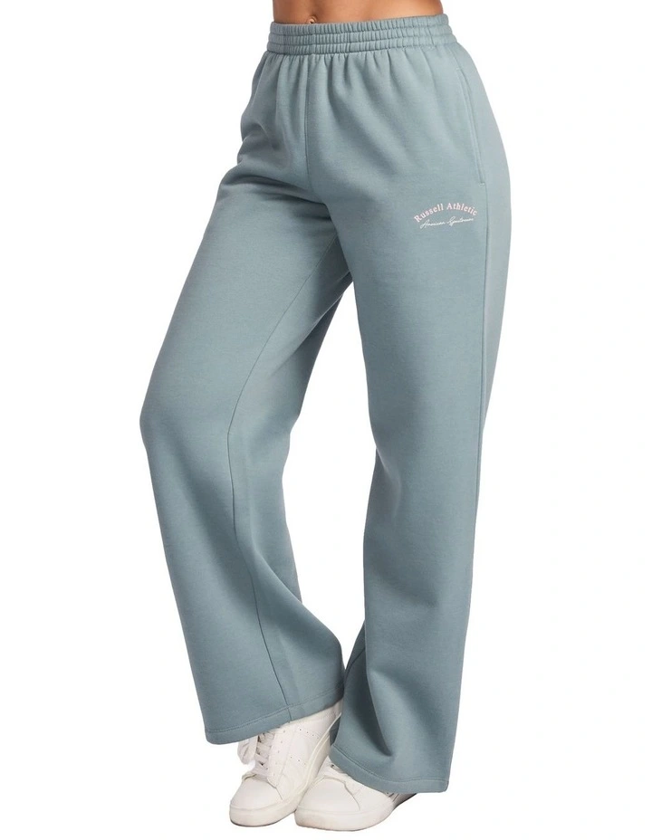 Lexington Wide Leg Womens Trackpants - Foam Green image 3