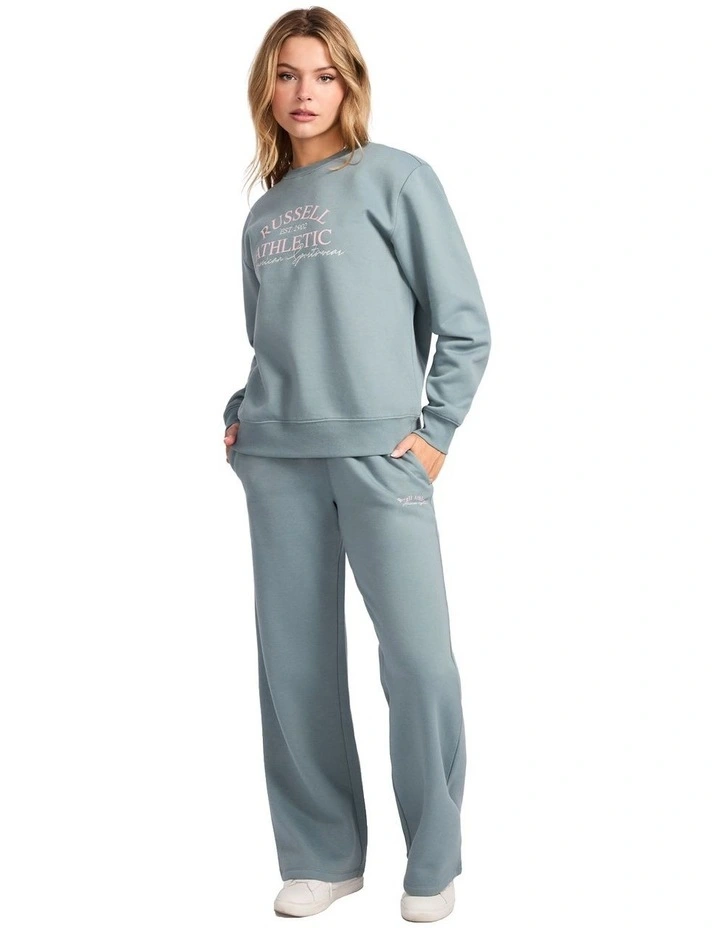 Lexington Wide Leg Womens Trackpants - Foam Green image 4