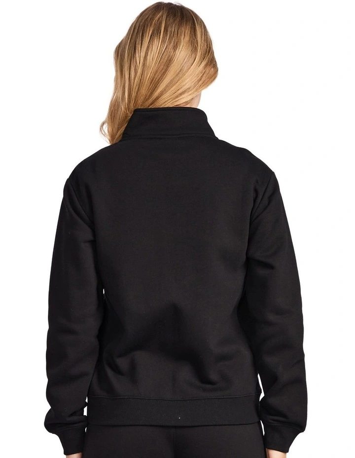 R Logo Trucker Zip Through Womens Jacket - Black image 2