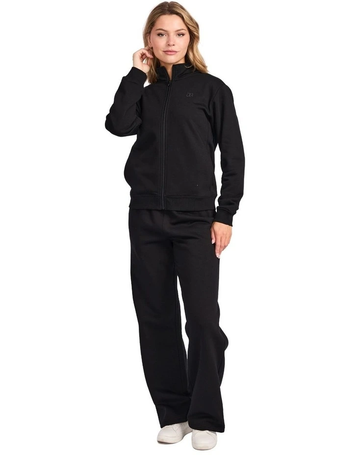 R Logo Trucker Zip Through Womens Jacket - Black image 5