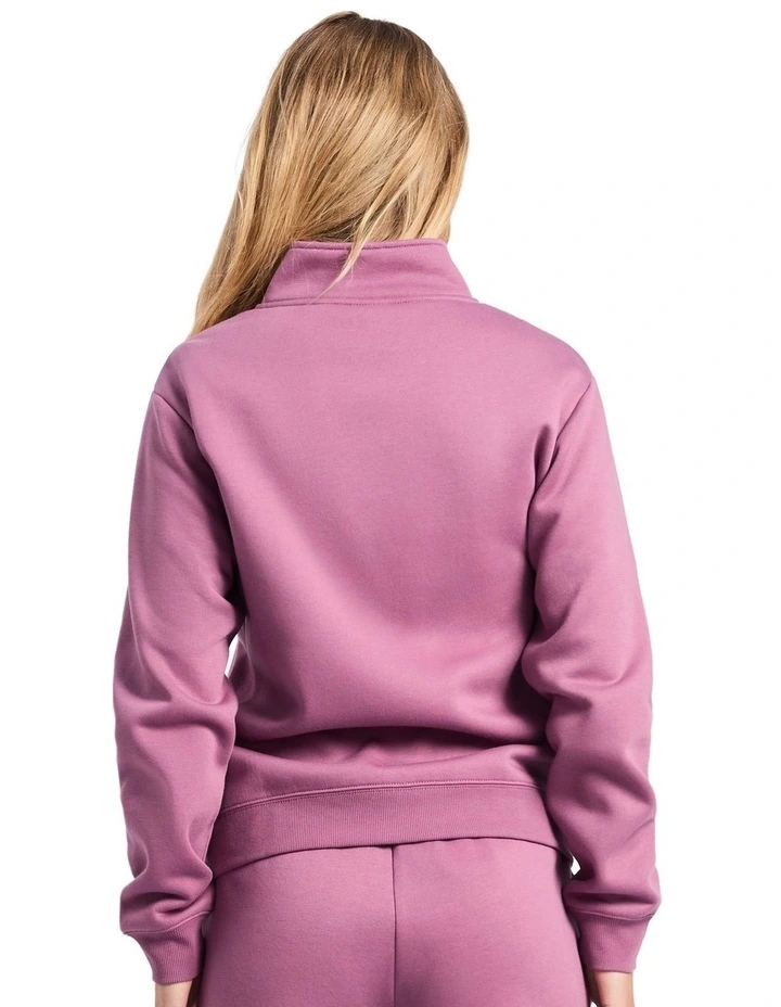 R Logo Trucker Zip Through Womens Jacket - Tulipwood image 2
