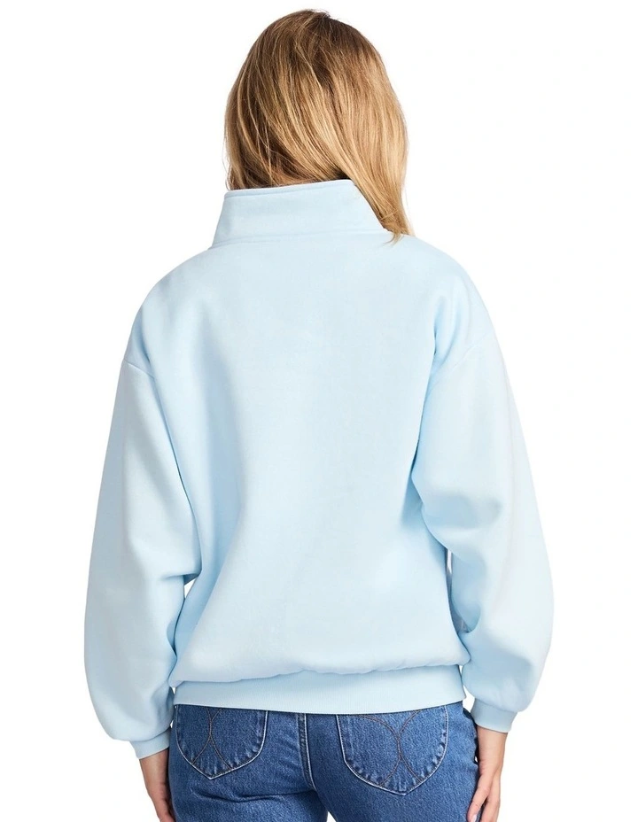 R Logo Women's Quarter Zip - Blue Breeze image 2