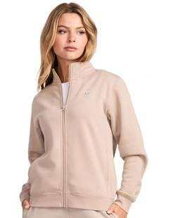 R Logo Trucker Zip Through Womens Jacket - String