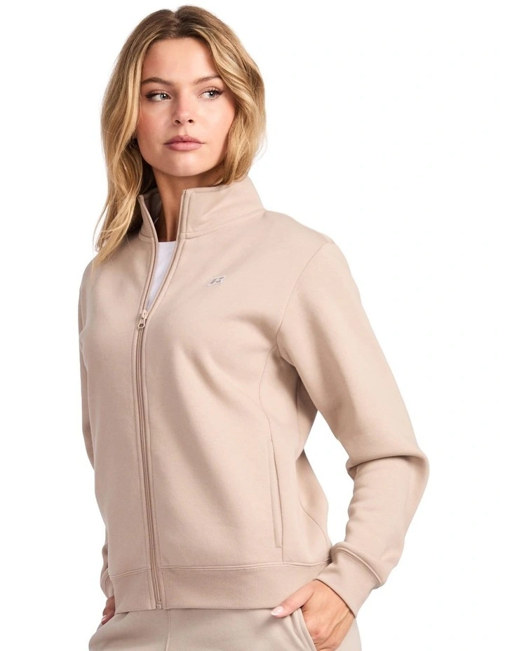 R Logo Trucker Zip Through Womens Jacket - String image 3