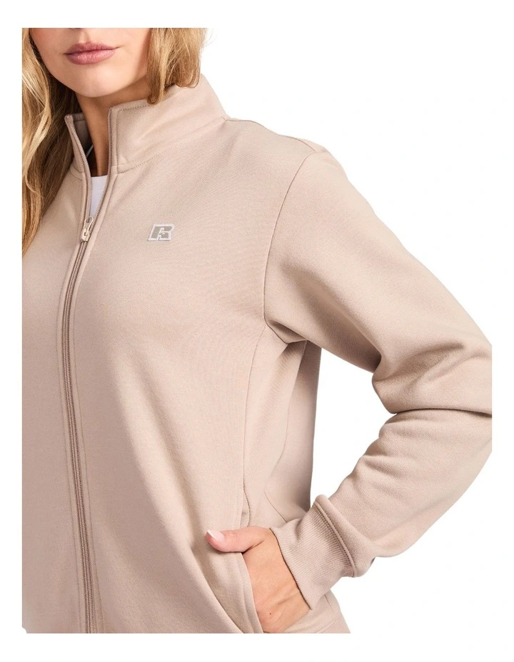 R Logo Trucker Zip Through Womens Jacket - String image 5