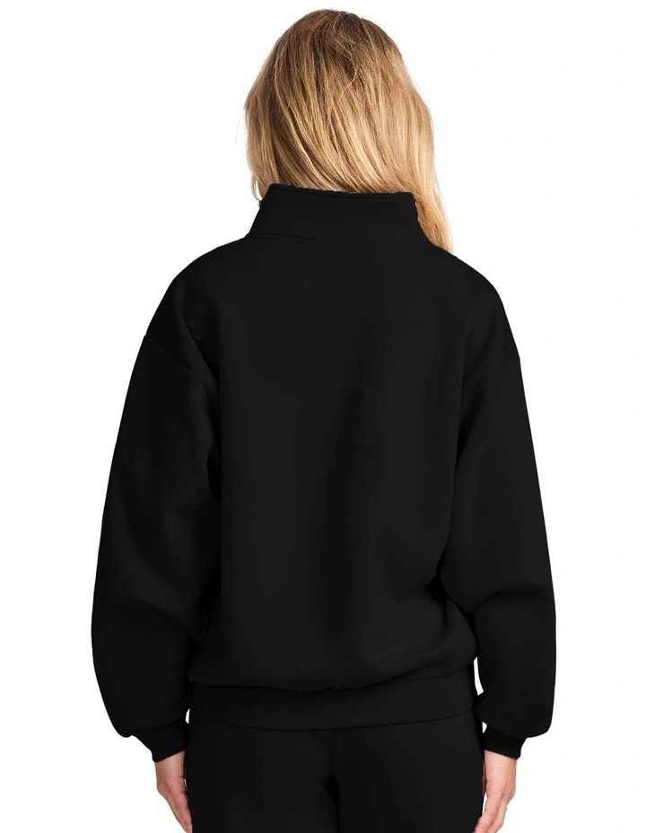 R Logo Women's Quarter Zip - Black image 2