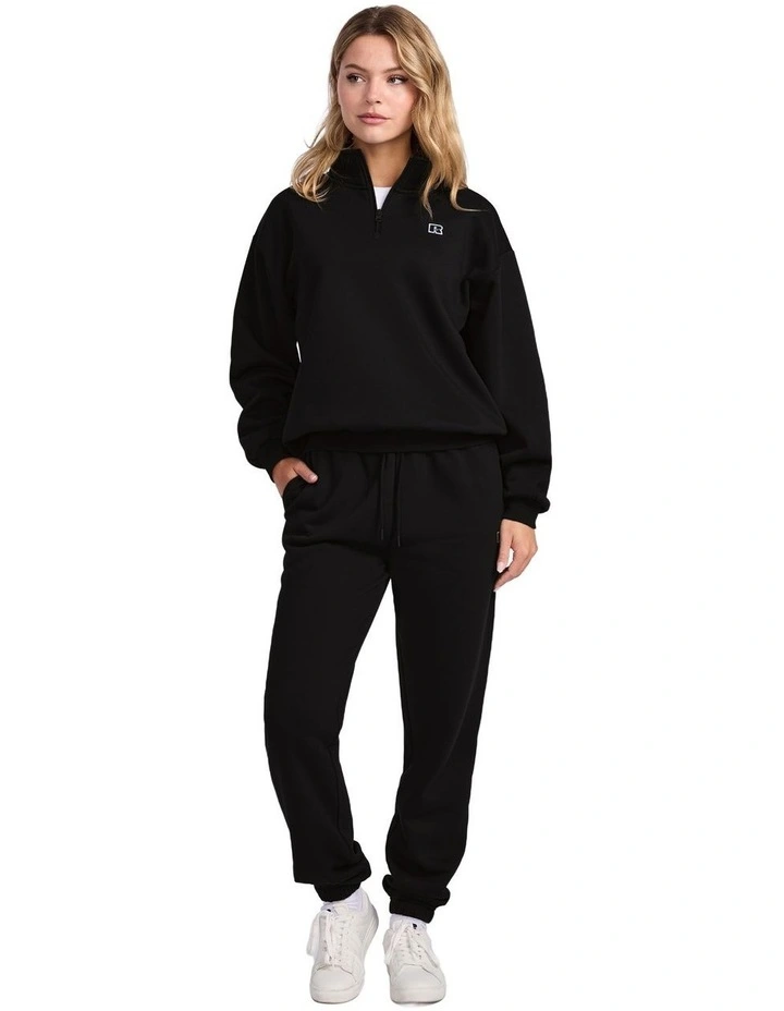 R Logo Women's Quarter Zip - Black image 4