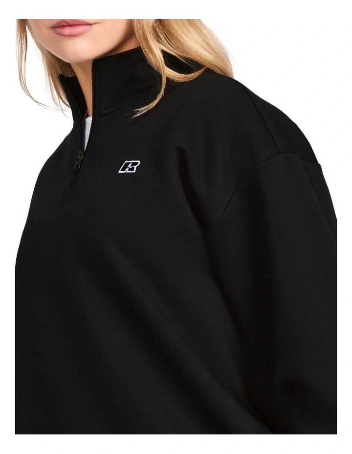 R Logo Women's Quarter Zip - Black image 5
