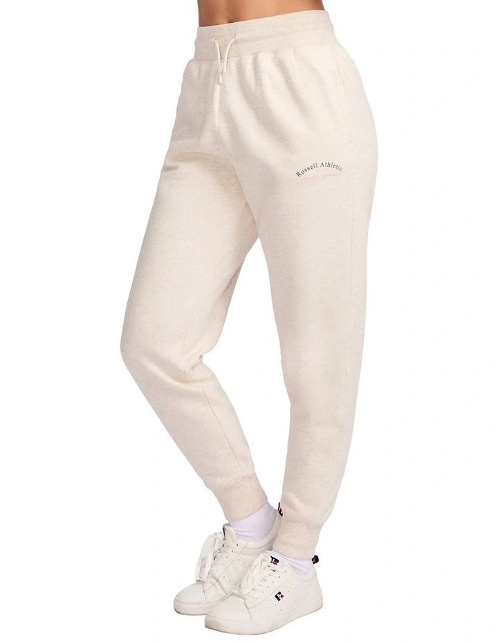 May Cuff Womens Trackpant - Oat Marle image 3