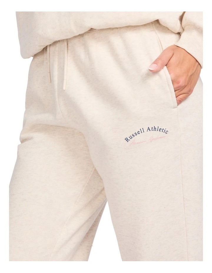 May Cuff Womens Trackpant - Oat Marle image 5