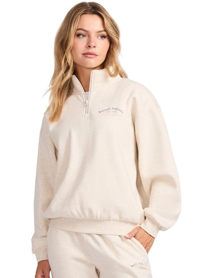 Lexington Women's Quarter Zip Sweat - Oat Marle image 1