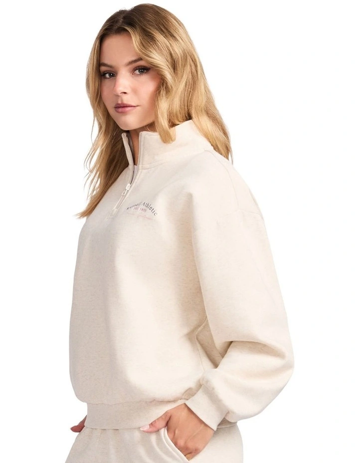 Lexington Women's Quarter Zip Sweat - Oat Marle image 3