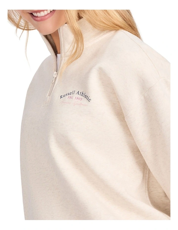 Lexington Women's Quarter Zip Sweat - Oat Marle image 5