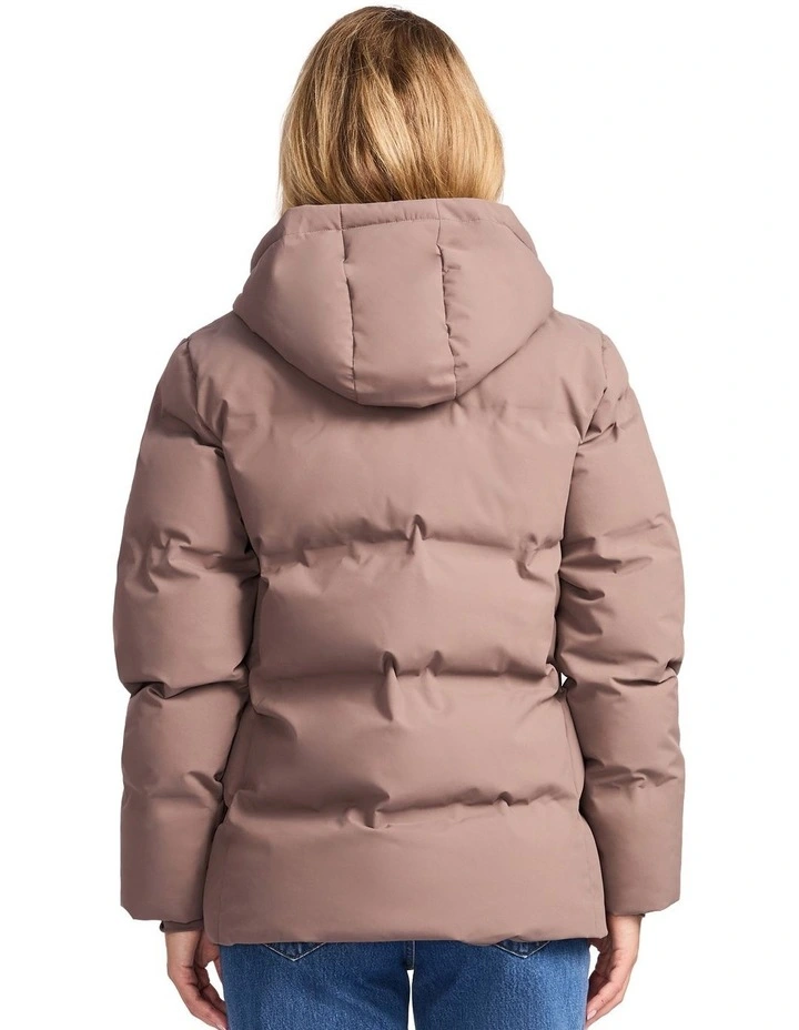 May Womens Puffer Jacket - Mushroom Brown image 2