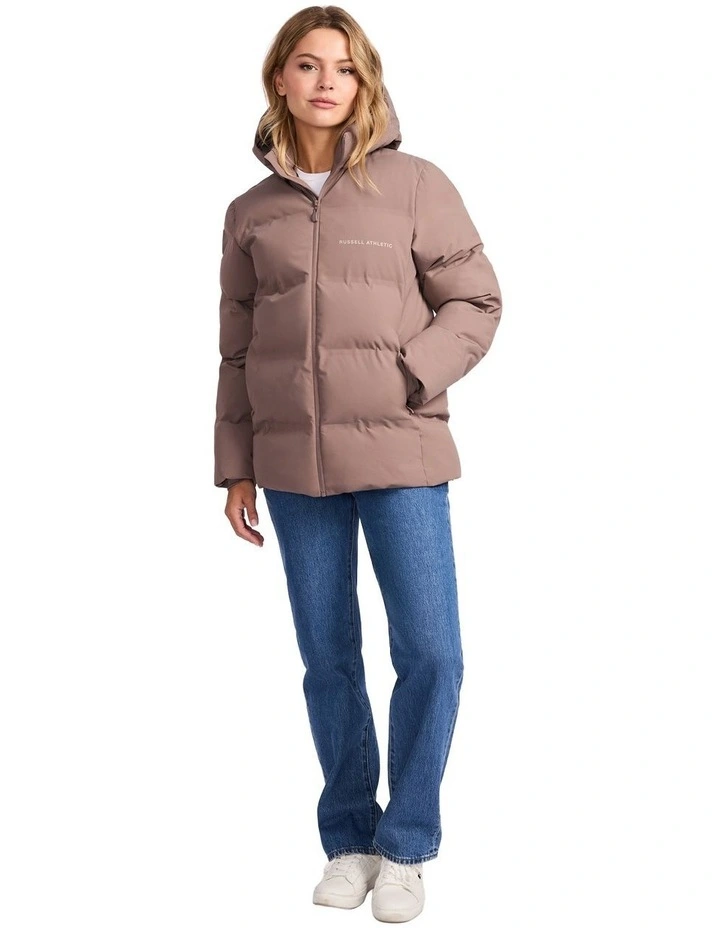 May Womens Puffer Jacket - Mushroom Brown image 4