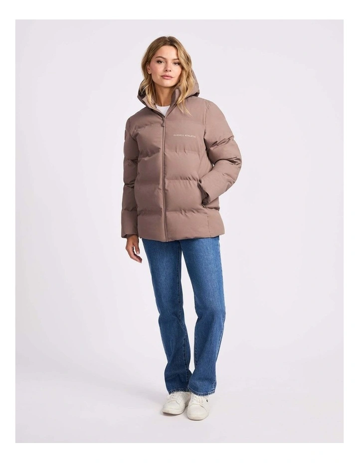 May Womens Puffer Jacket - Mushroom Brown image 7