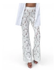 Jen Lace Pants in White