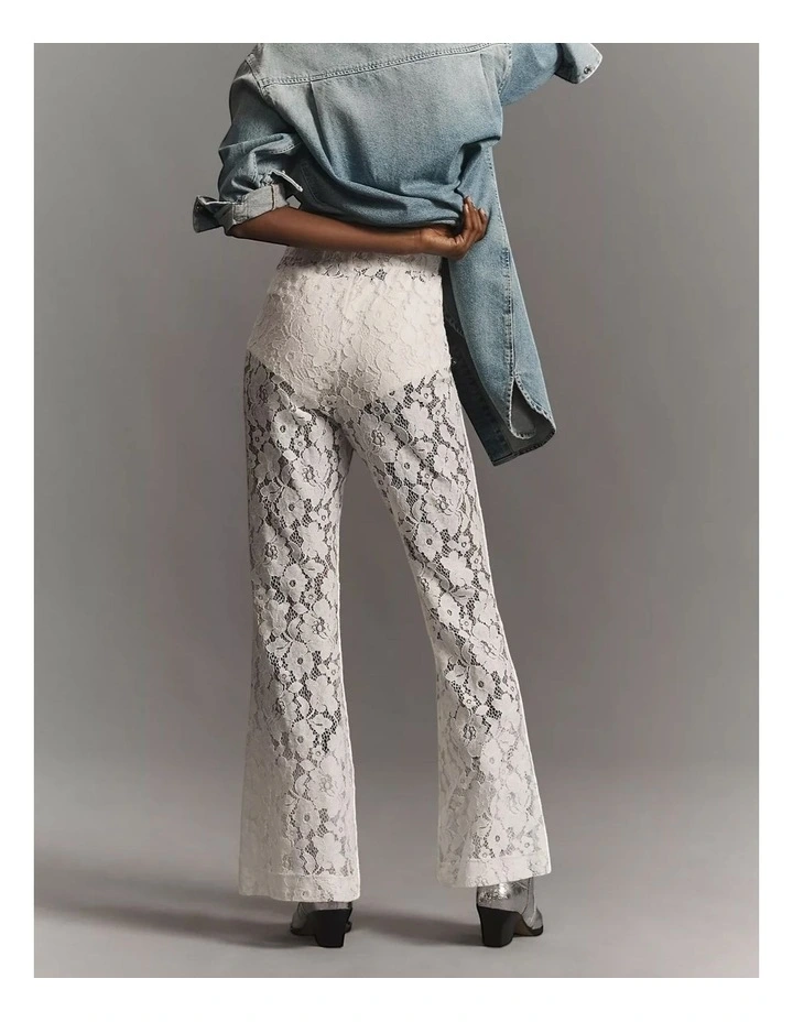 Jen Lace Pants in White image 5