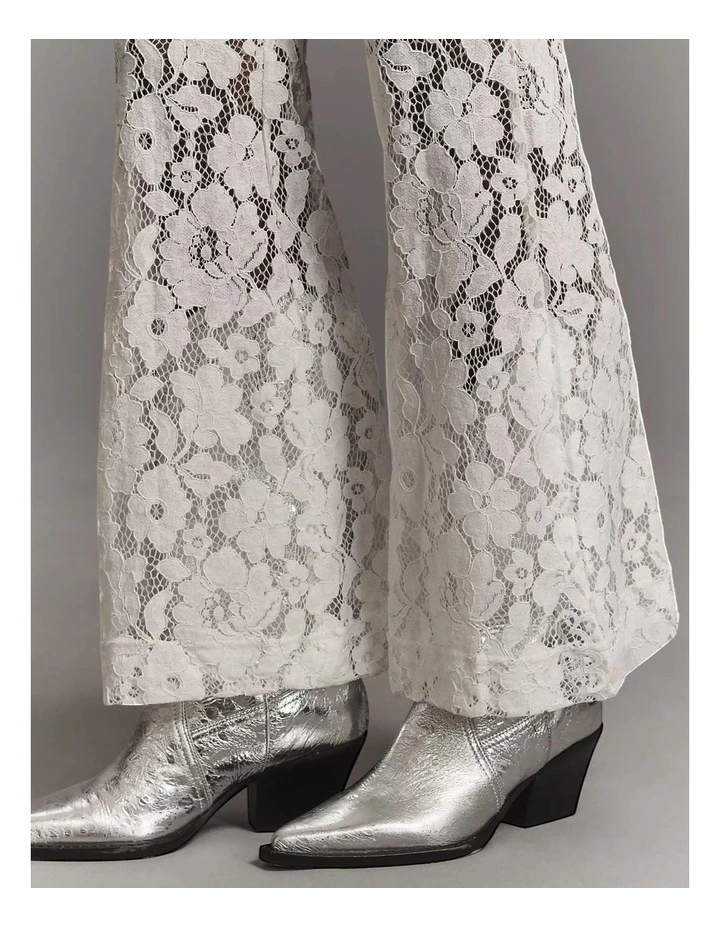Jen Lace Pants in White image 7