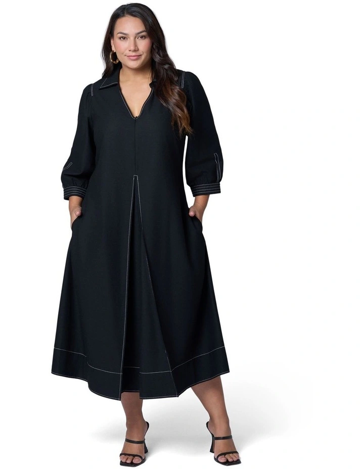 Midnight Muse Midi Shirt Dress image 1