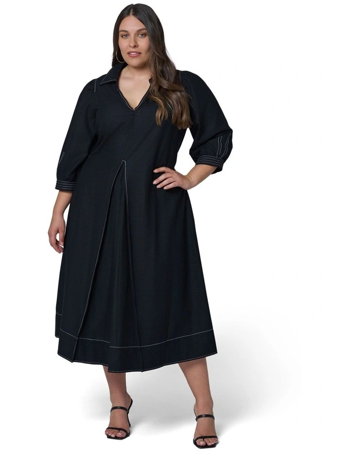 Midnight Muse Midi Shirt Dress image 1
