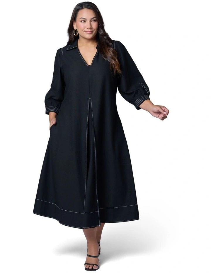 Midnight Muse Midi Shirt Dress image 4