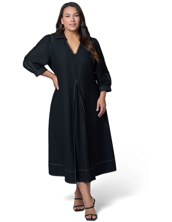 Midnight Muse Midi Shirt Dress image 5