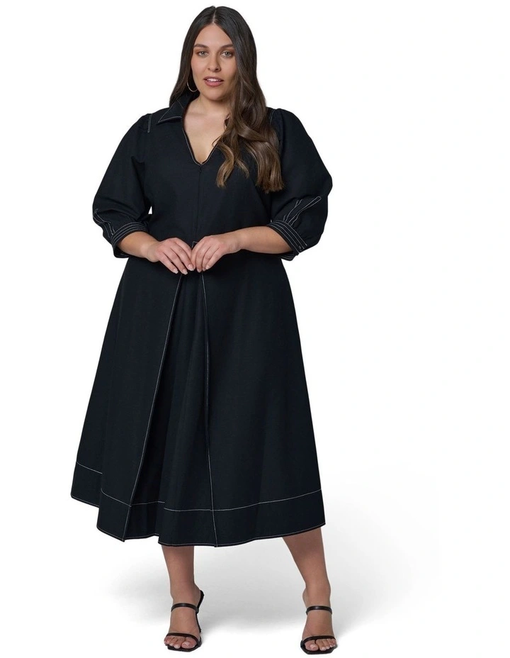 Midnight Muse Midi Shirt Dress image 5