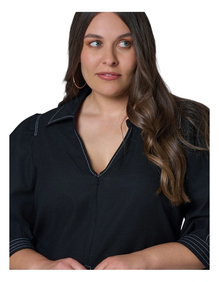 Midnight Muse Midi Shirt Dress image 6