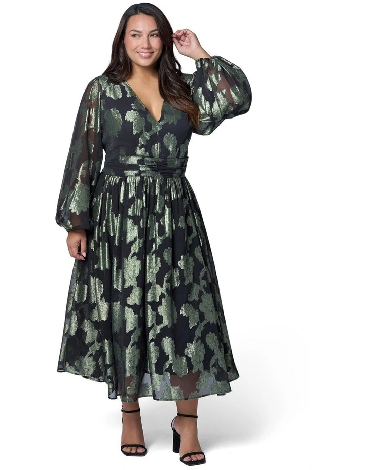 Secrets Metallic Maxi Dress image 1
