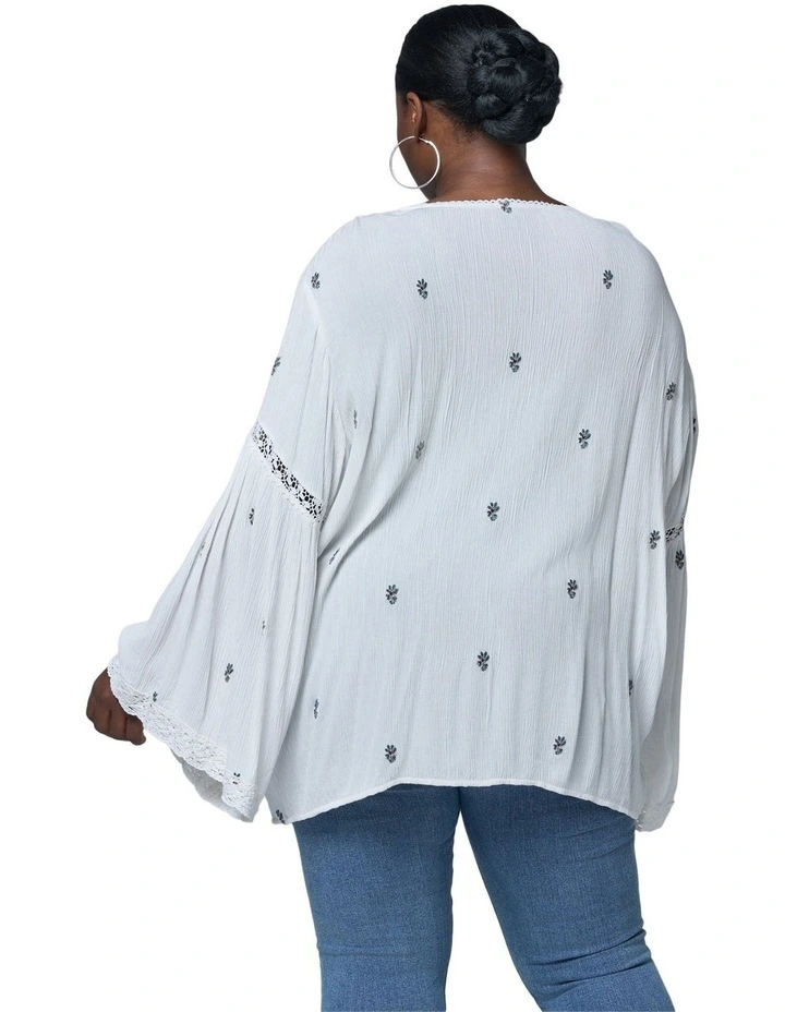 Sandstone Embroidered Blouse image 2