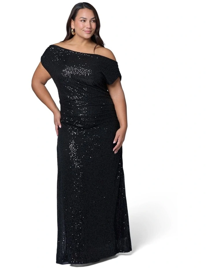 Platinum Nights Sequin Maxi Dress image 1