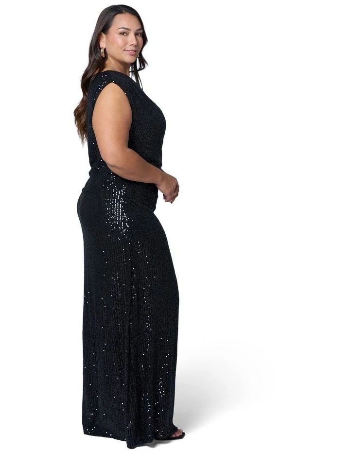 Platinum Nights Sequin Maxi Dress image 3