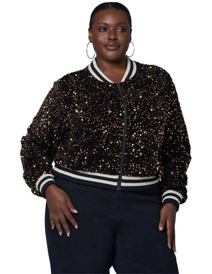 Sunday Girl Sequin Bomber image 1