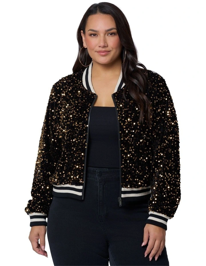 Sunday Girl Sequin Bomber image 4