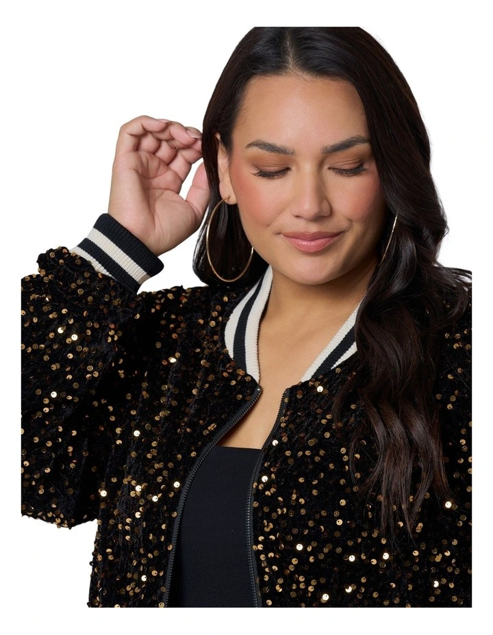 Sunday Girl Sequin Bomber image 6
