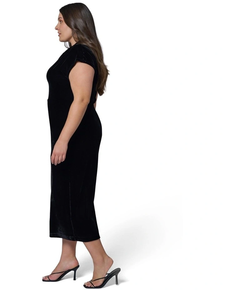 Mayday Velvet Midi Dress image 3