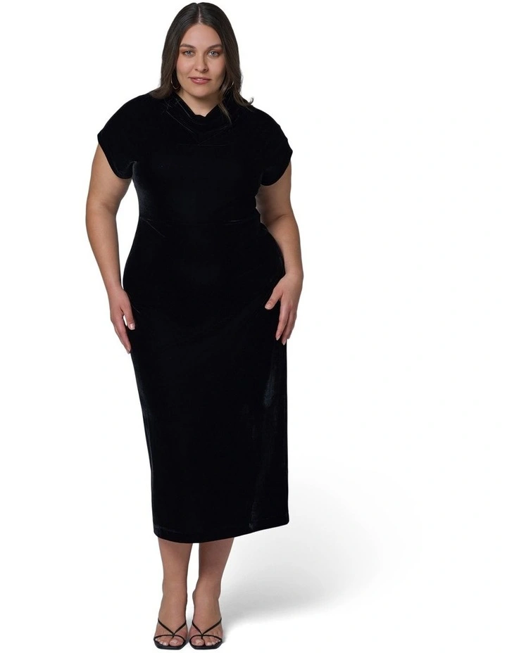 Mayday Velvet Midi Dress image 4
