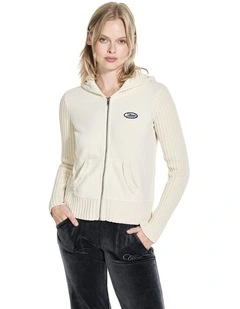 Guess Originals Eco Zip Hoodie in Beige