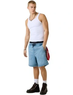 Guess Jeans Jogger Denim Shorts in Blue