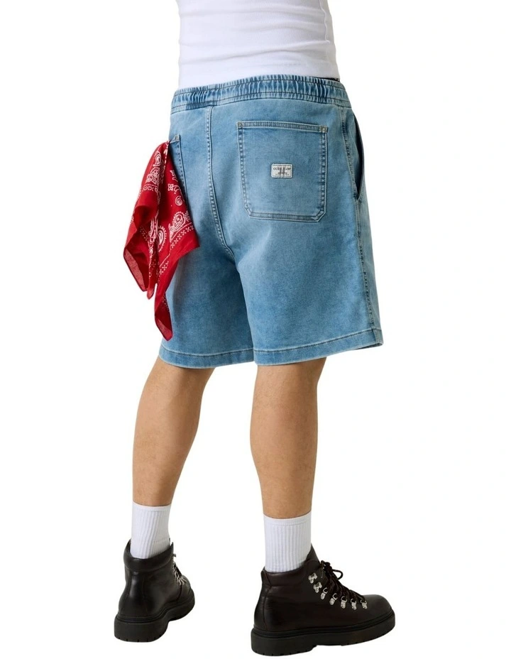 Guess Jeans Jogger Denim Shorts in Blue image 3