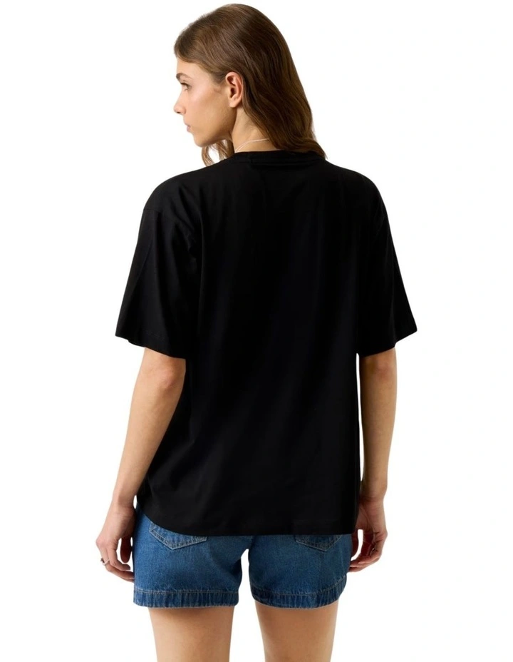 Oversized American Tradition T-Shirt in Black image 2