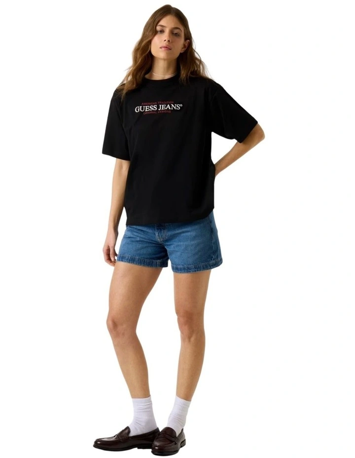 Oversized American Tradition T-Shirt in Black image 4